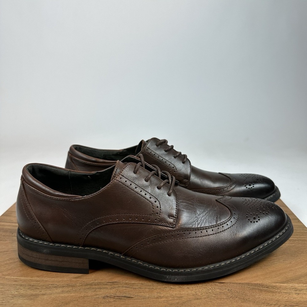 New Mens Joseph Abboud Leather Wingtip Business Casual Shoes Sz 11 D